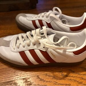 Adidas Sneakers with Orange and White Accents